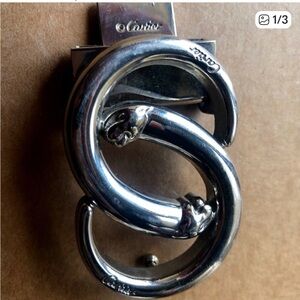Cartier Silver-Tone Panther Double Gancio Belt Buckle
